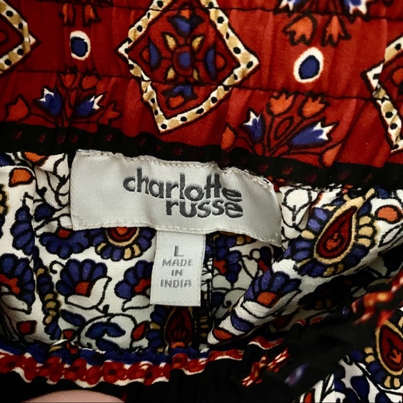 Floral soft flowy pattern pants cinched leg Size L - Picture 7 of 9